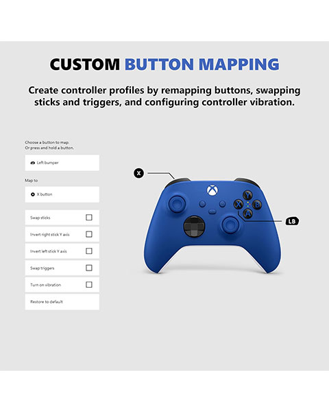  Xbox Wireless Controller Shock Blue PC, Android, iOS, Tablet